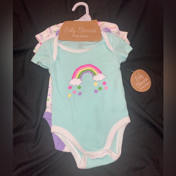 Onesie set, 3 pieces, girls onesie new with tag, original packaging. - Picture 2 of 9